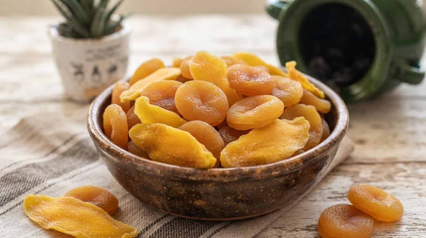 میوه خشک انبه و زردآلو فرآوری شده از میوه مرغوب